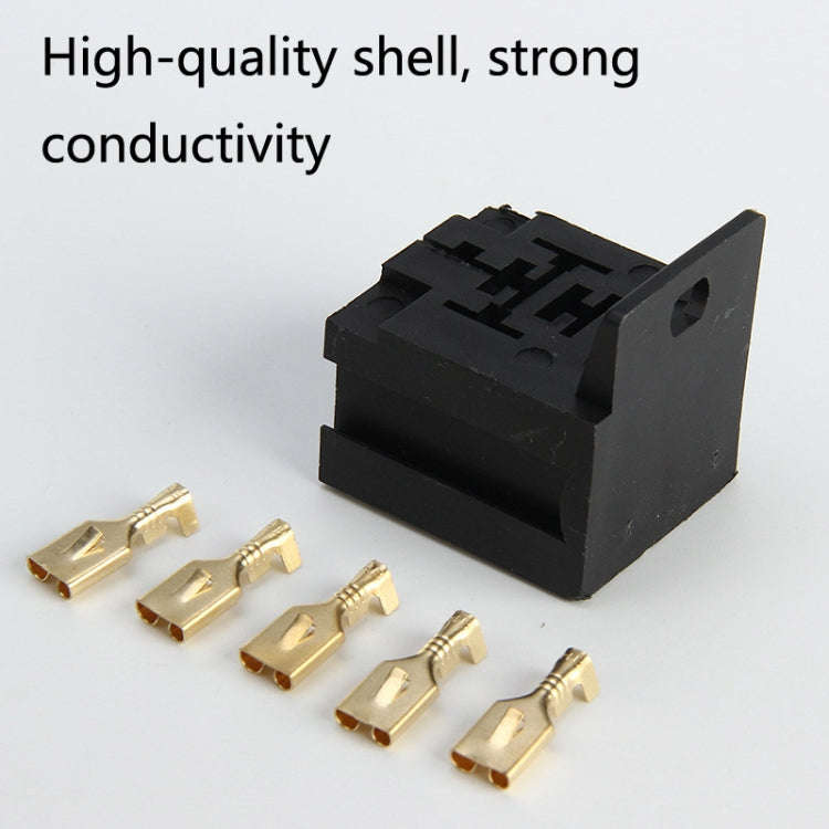 20 Sets D2K5PS 5-pin Automotive Plastic Handle Relay Socket with Terminal, D2K5PS