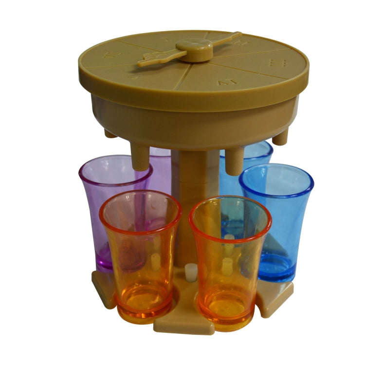 6 Cups Wine Dispenser Automatic Diversion Wine Pourer With Game Turntable, Style:, Round Blue wit...