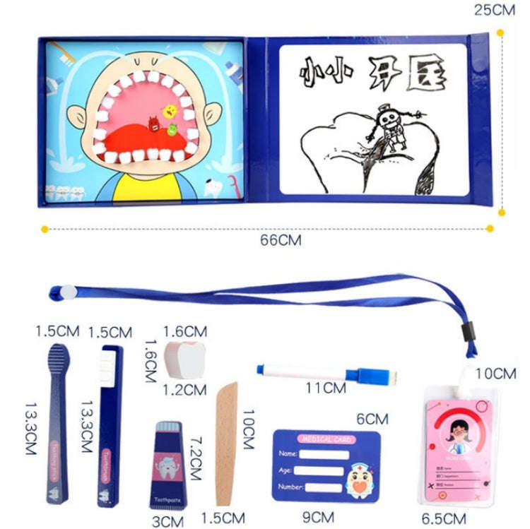 Children Educational Role Playing Simulation Wooden Dentist Suit, Dentist Suit