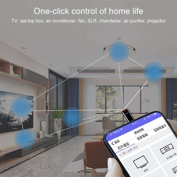 R09 Mobile Phone Intelligent Remote Control Infrared Mobile Phone Remote Control, Interface:, 8 P...