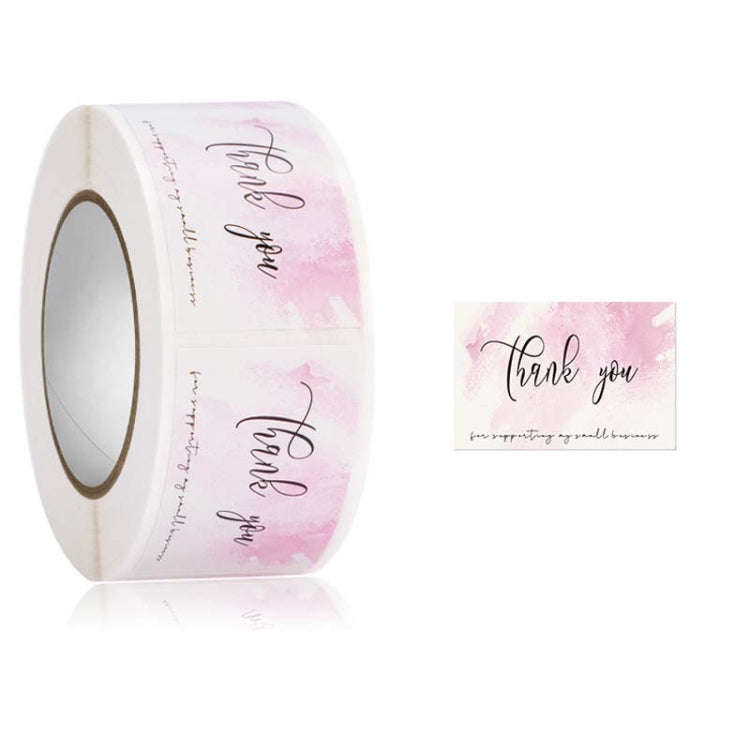 5 Rolls Thank You Label Seal Decoration Sticker, 2.5x3.7cm
