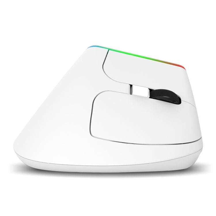 DELUX M618C 6 Keys 1600 DPI RGB Vertical Wireless Bluetooth Dual Mode Mouse, M618C(White), M618C(...
