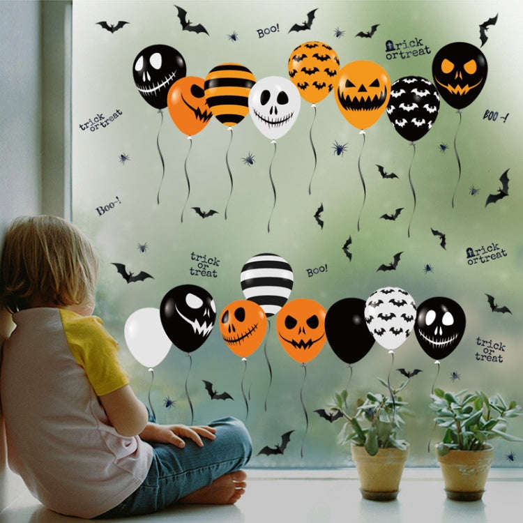 Halloween Horror Glass Decoration Sticker Balloon Electrostatic Sticker, Balloon Electrostatic St...