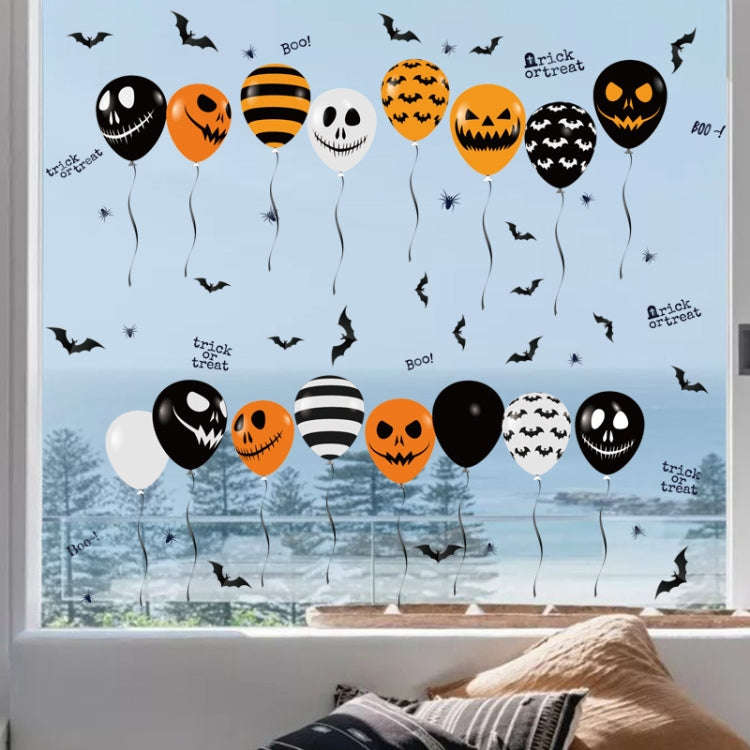 Halloween Horror Glass Decoration Sticker Balloon Electrostatic Sticker, Balloon Electrostatic St...