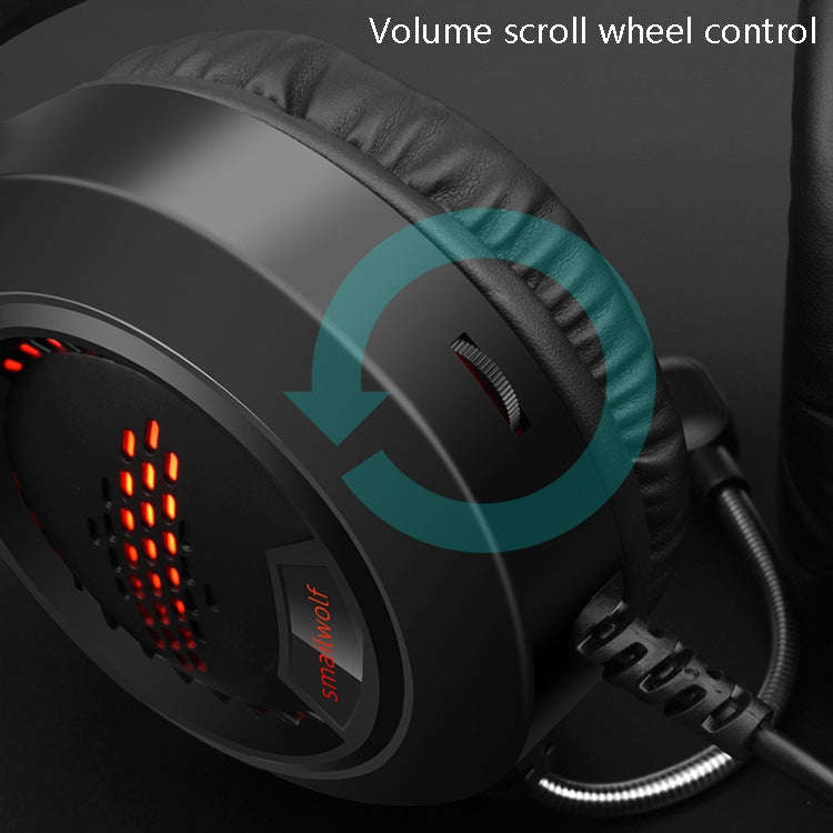 Smailwolf AK3 Headset Game Headphones Wired Luminous Desktop Computer Headset, Style:, 3.5mm Doub...