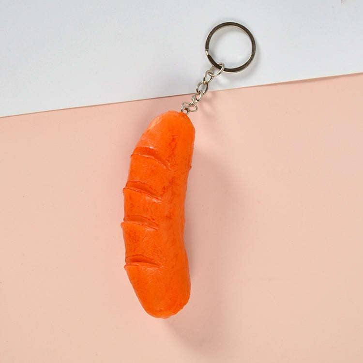 PVC Simulation Vegetable Model Pendant Creative Play House Small Toys, 3 PCS Keychain Hot Dog, 3 ...