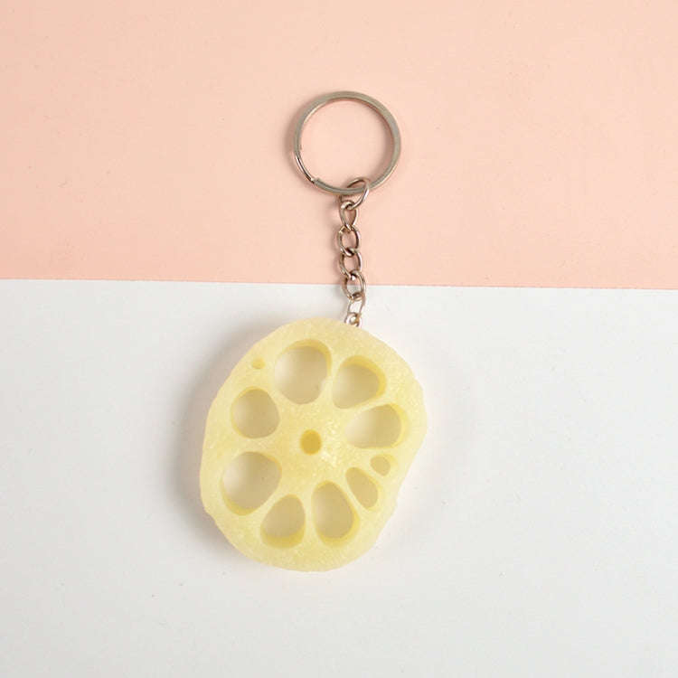 PVC Simulation Vegetable Model Pendant Creative Play House Small Toys, 3 PCS Keychain Hot Dog, 3 ...