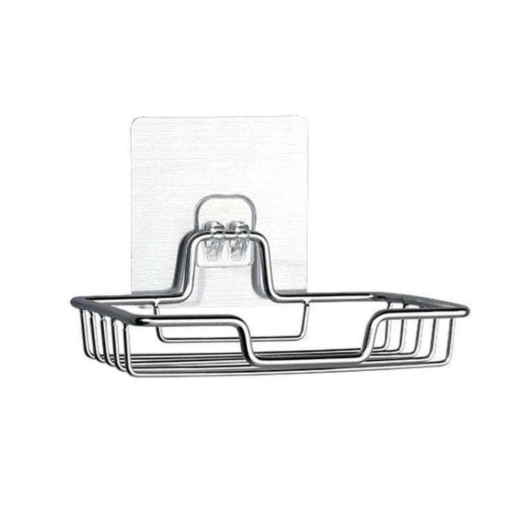 Stainless Steel Wall-Mounted Bathroom Soap Storage Rack, Style: Single Layer With Sticker, Single...