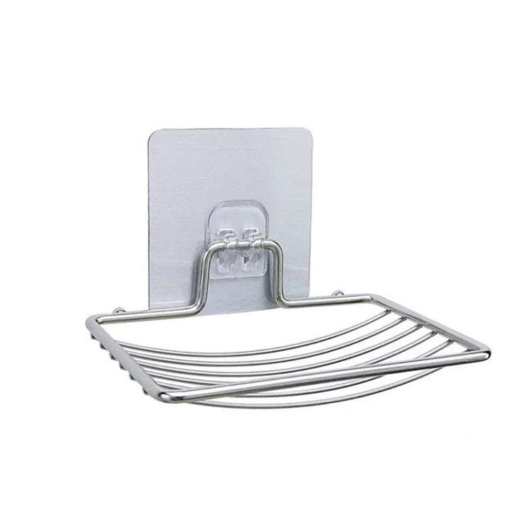 Stainless Steel Wall-Mounted Bathroom Soap Storage Rack, Style: Single Layer With Sticker, Single...