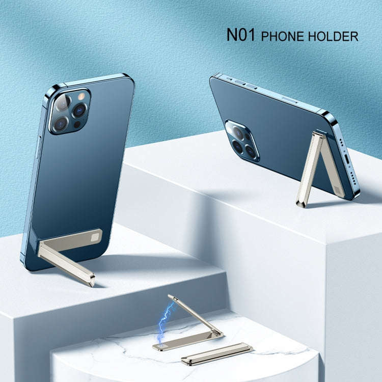Oatsbasf 03654 Mini Mobile Phone Holder Back Sticker Portable Folding Desktop Multifunctional Mag...