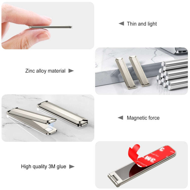 Oatsbasf 03654 Mini Mobile Phone Holder Back Sticker Portable Folding Desktop Multifunctional Mag...