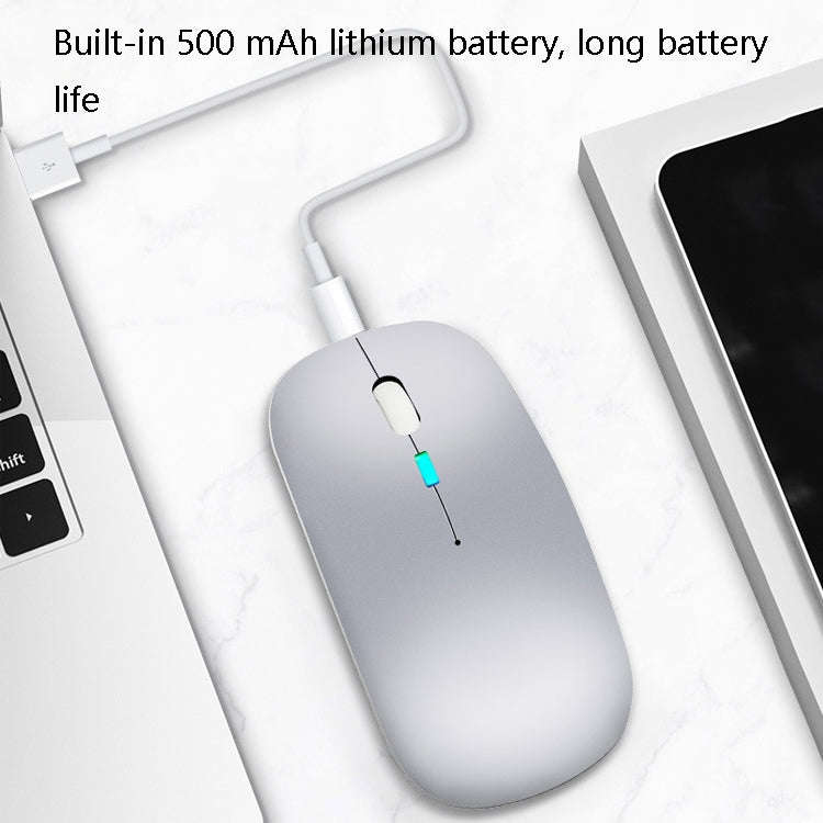 Y20 4 Keys Colorful Glow Charging Mute Mouse Notebook Game Wireless Mouse, 2.4G Version (Black), ...
