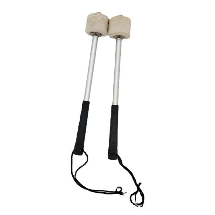Percussion Accessories Wool Felt Stainless Steel Non-Slip Drumsticks Practice Playing Kick Drum H...