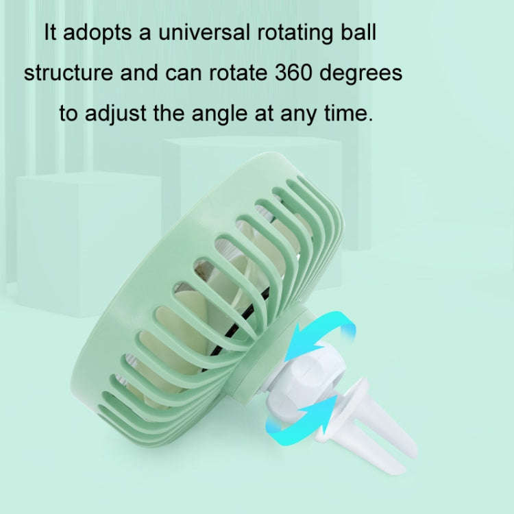 Car USB Air Mouth Balm Fan with Colored Breathing Light
