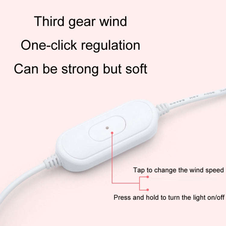 Car USB Air Mouth Balm Fan with Colored Breathing Light