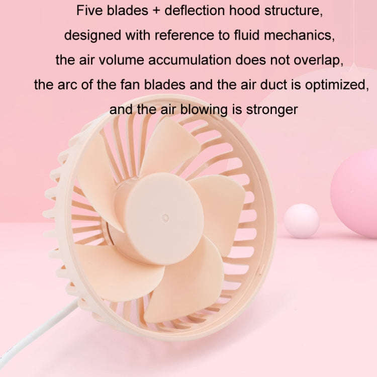 Car USB Air Mouth Balm Fan with Colored Breathing Light