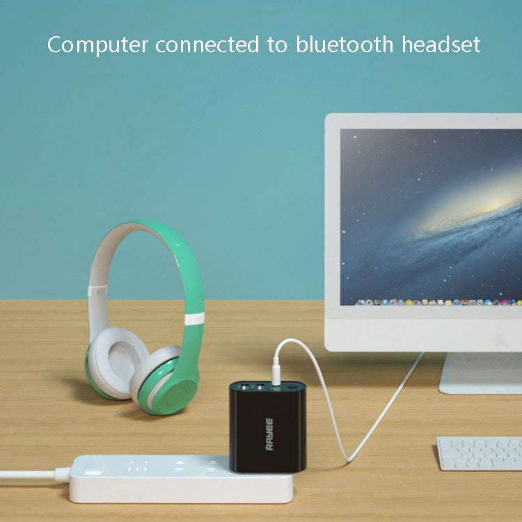 RAYEE K8 Bluetooth 5.0 Audio Receiver & Transmitter 2 in 1 Adapter Support 2.1A Fast Charge U Dis...