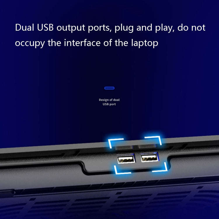 ICE COOREL N106 Laptop Base Adjustment Radiator Dual-Fan Notebook Cooling Bracket, Standard Versi...