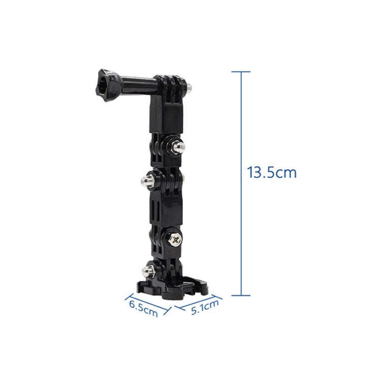 2 Set Cycling Helmet Adhesive Multi-Joint Arm Fixed Mount Set for DJI Osmo Action, GoPro HERO9 Bl...