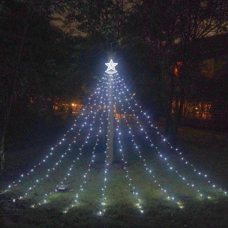 10LM 350 LED Star Waterfall Light Christmas Tree String Lights Outdoor Meteor Light, Plug Spec:, ...