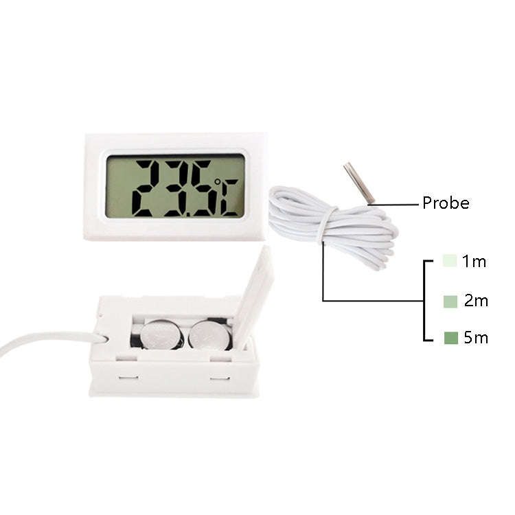 Fish Tank Digital Thermometer Waterproof Probe Electronic Measuring Thermometer, Line Length: 5m ...
