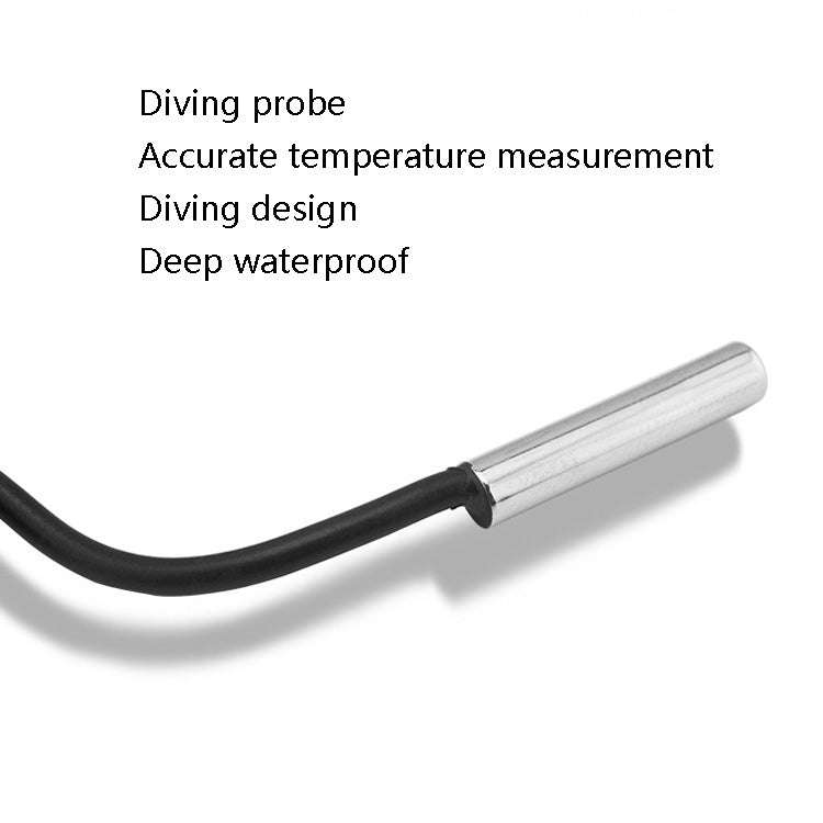 Fish Tank Digital Thermometer Waterproof Probe Electronic Measuring Thermometer, Line Length: 5m ...