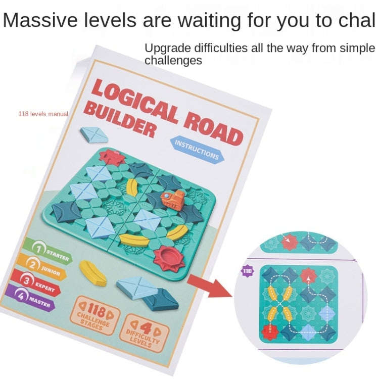 Tabletop Game Road Builder Maze Thinking Logical Reasoning Pull Back Forklift Children Toy, Maze ...