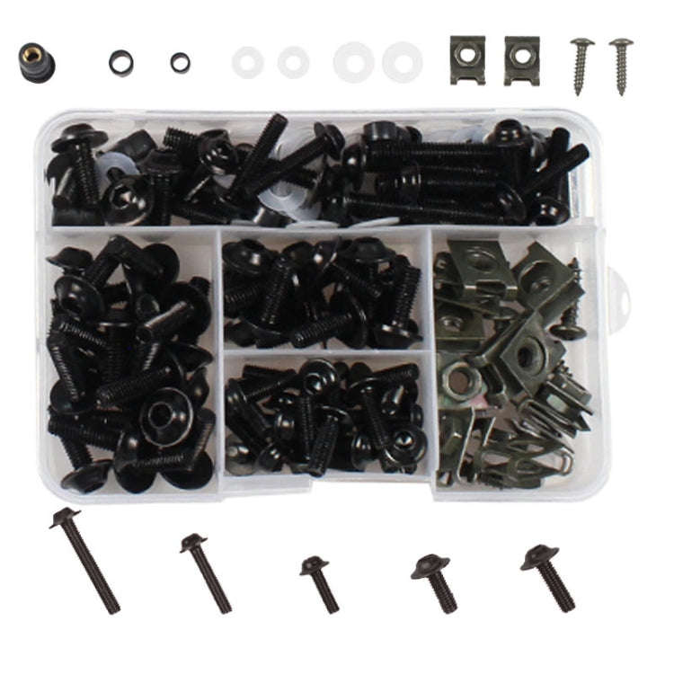 177 PCS/ Box Motorcycle Modification Accessories Windshield Cover Set Screw, Black, Red, Gold, Bl...