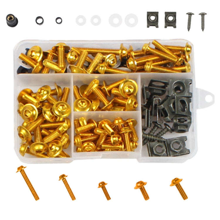 177 PCS/ Box Motorcycle Modification Accessories Windshield Cover Set Screw, Black, Red, Gold, Bl...