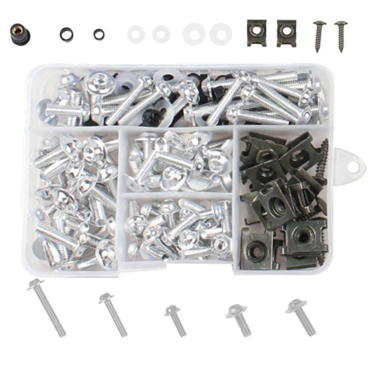 177 PCS/ Box Motorcycle Modification Accessories Windshield Cover Set Screw, Black, Red, Gold, Bl...