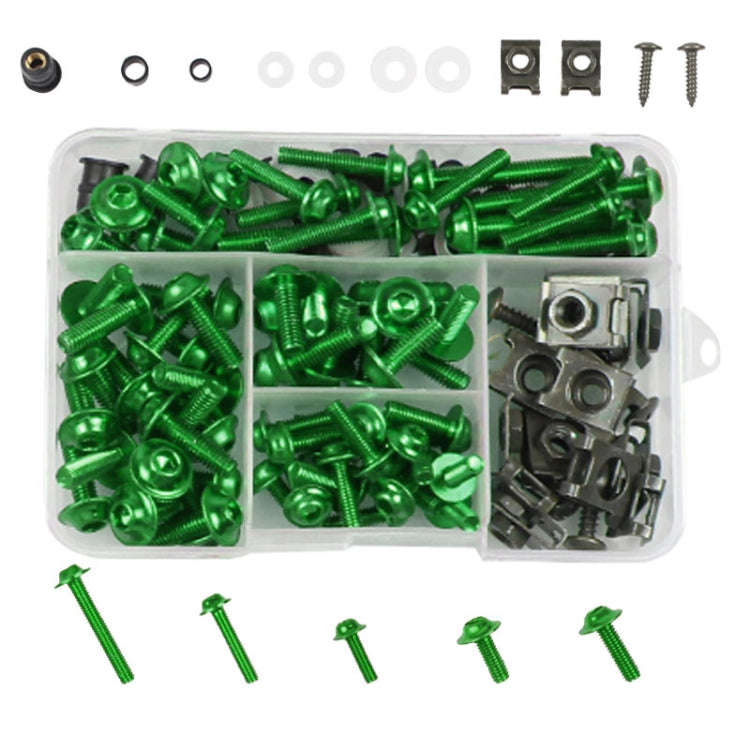 177 PCS/ Box Motorcycle Modification Accessories Windshield Cover Set Screw, Black, Red, Gold, Bl...