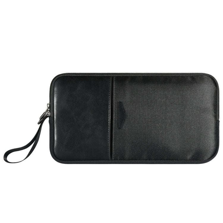 Universal PU Leather + Nylon Waterproof Zipper Portable Keyboard Storage Bag For Apple Wireless K...