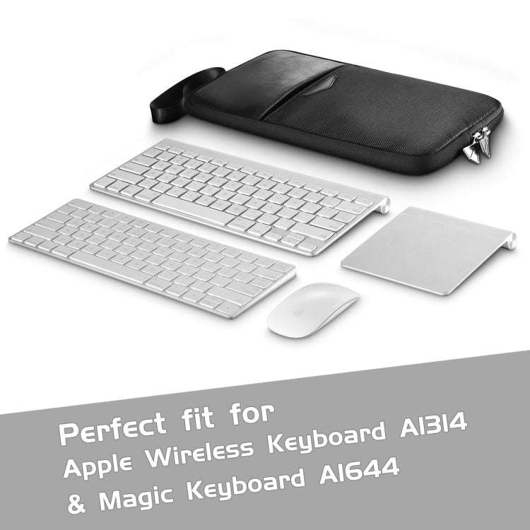 Universal PU Leather + Nylon Waterproof Zipper Portable Keyboard Storage Bag For Apple Wireless K...