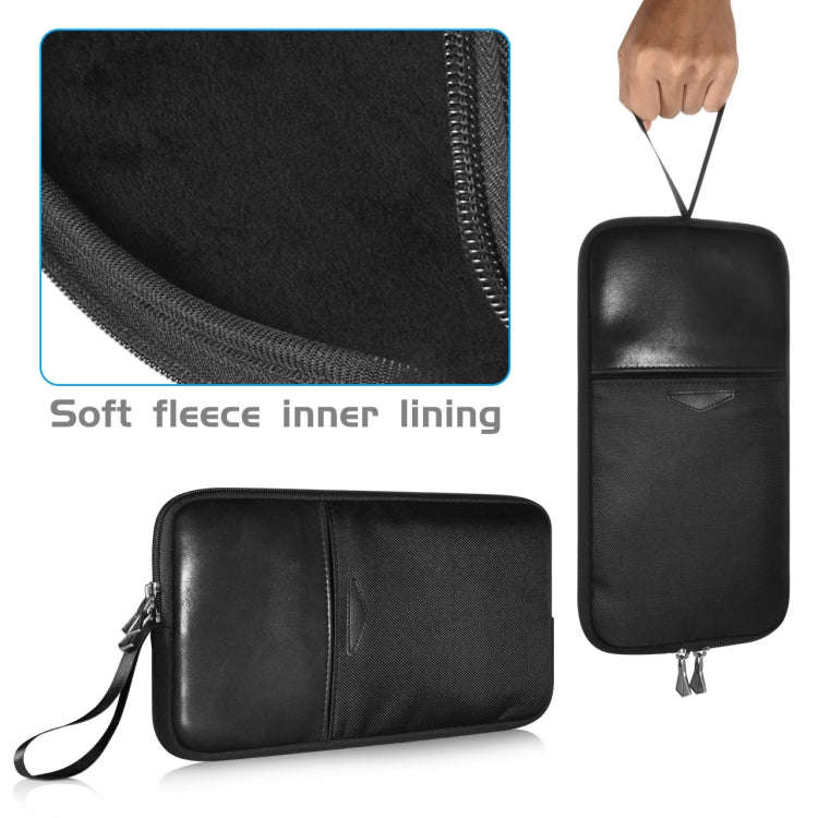 Universal PU Leather + Nylon Waterproof Zipper Portable Keyboard Storage Bag For Apple Wireless K...