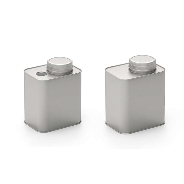 Square Tinplate Metal Sealed Cans Coffee Bean Powder Tin Cans, Specification: With Air Valve, Wit...