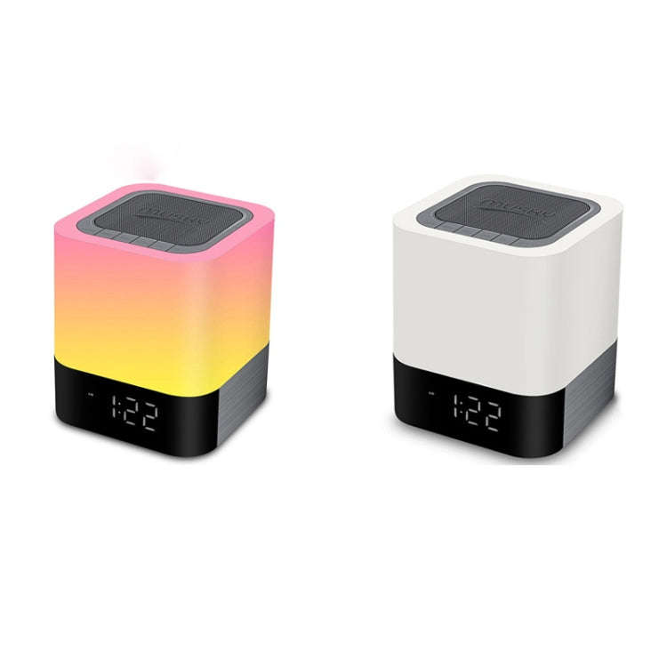 MUSKY Wireless Bluetooth Speaker Bedside Alarm Clock Touch Sensor Night Lamp Mini Speaker, Colorf...
