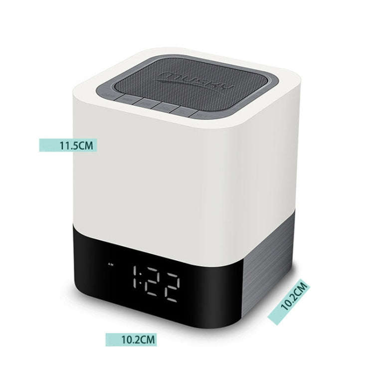 MUSKY Wireless Bluetooth Speaker Bedside Alarm Clock Touch Sensor Night Lamp Mini Speaker, Colorf...