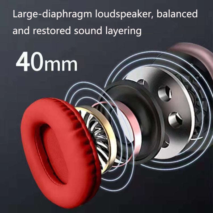 P9 Bluetooth 5.1 Subwoofer Wireless Headset Support AUX / TF Card, P9 (Black), P9 (White), P9 (Re...