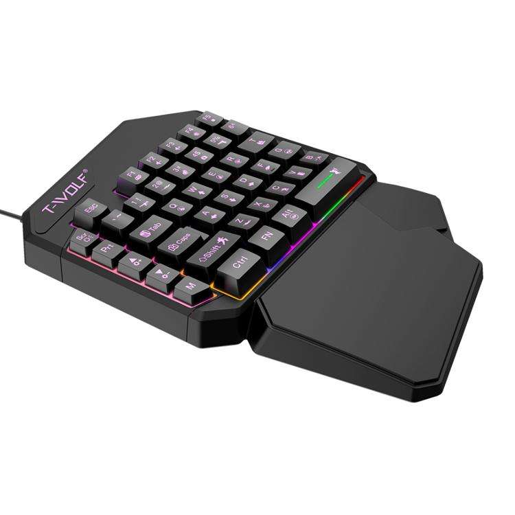 T-WOLF Mobile Gaming One-Handed KeyboardSpecification, T19 Keyboard, TF-900 Set, Keyboard +...