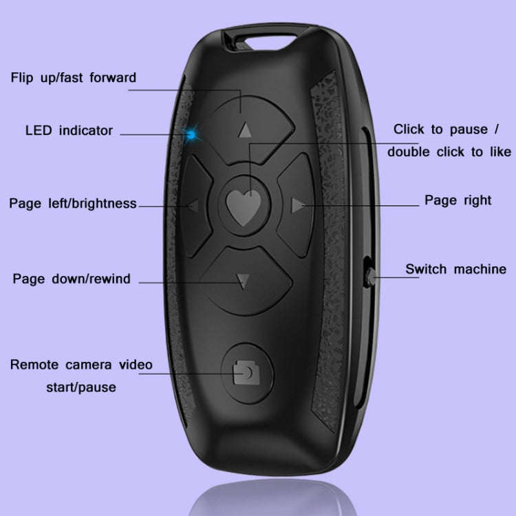 S86 Car Key Shape Multifunctional Bluetooth Selfie Video Remote Control, S86 Black, S86 White, S8...