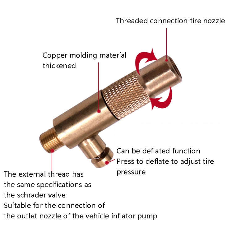 Car Inflatable Pump Extension Tube Quick Connector, Tube Quick Connector(Thread Twisted Joint)