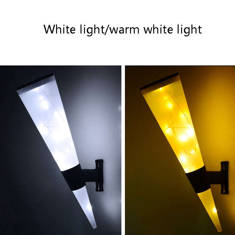 N231 Circular Cone Solar Wall Lamp Outdoor Garden Landscape Light, Style:, String Lights, Colorfu...