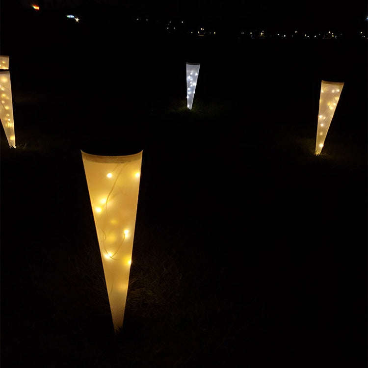 N231 Circular Cone Solar Wall Lamp Outdoor Garden Landscape Light, Style:, String Lights, Colorfu...