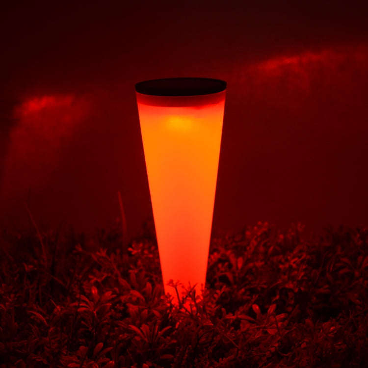 N231 Circular Cone Solar Wall Lamp Outdoor Garden Landscape Light, Style:, String Lights, Colorfu...