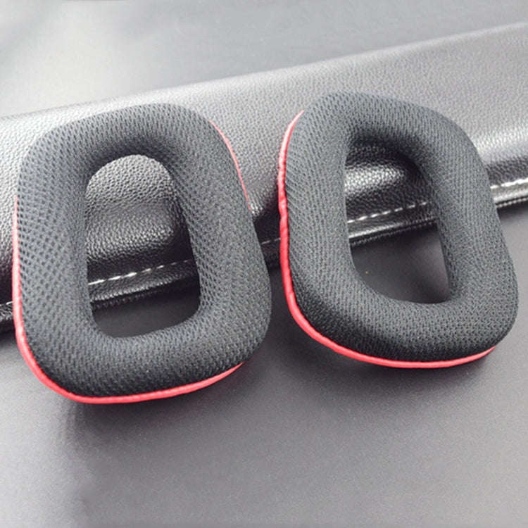 2 PCS Headset Sponge Earmuffs for Logitech G35 / G930 / G430 / F450, Black, Blue, Black+Red
