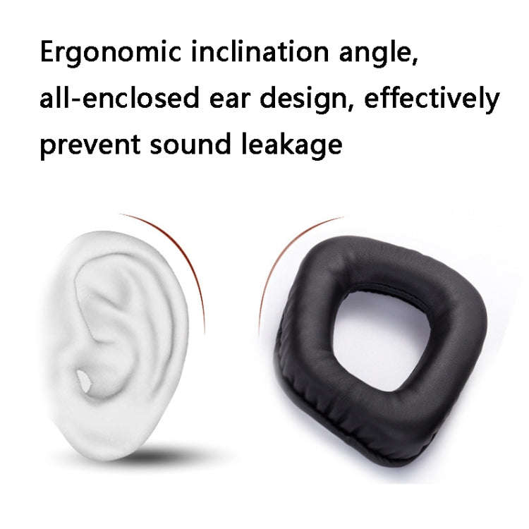 2 PCS Headset Sponge Earmuffs for Logitech G35 / G930 / G430 / F450, Black, Blue, Black+Red