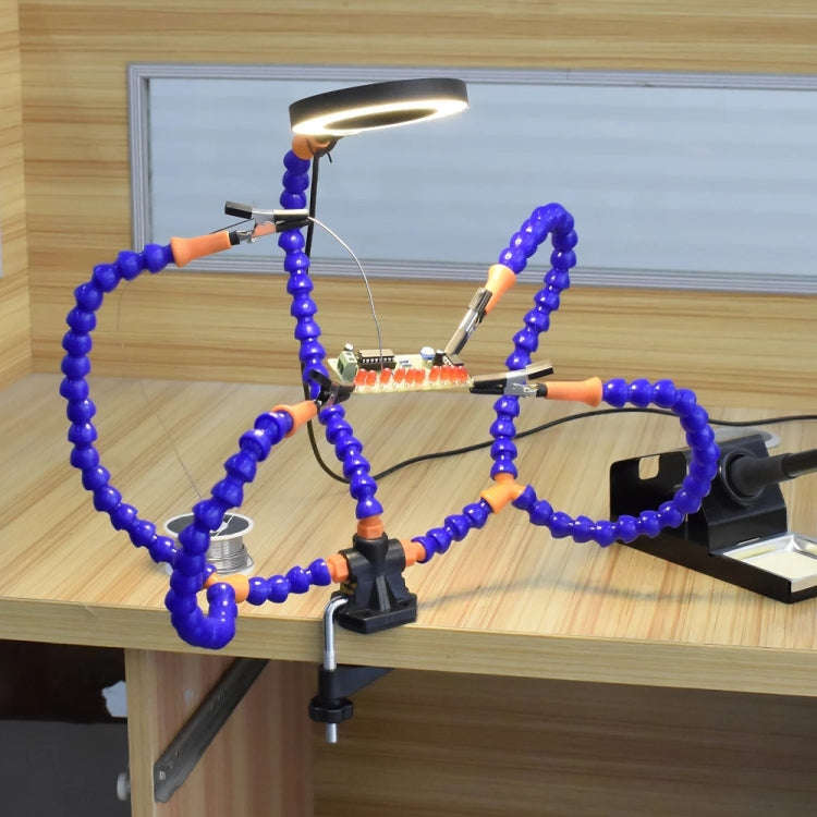 SN5BK-USB 4-Clawed Lamp Adjustable Desktop Soldering Station, SN5BK-USB(Black), SN5BK-USB(Blue)