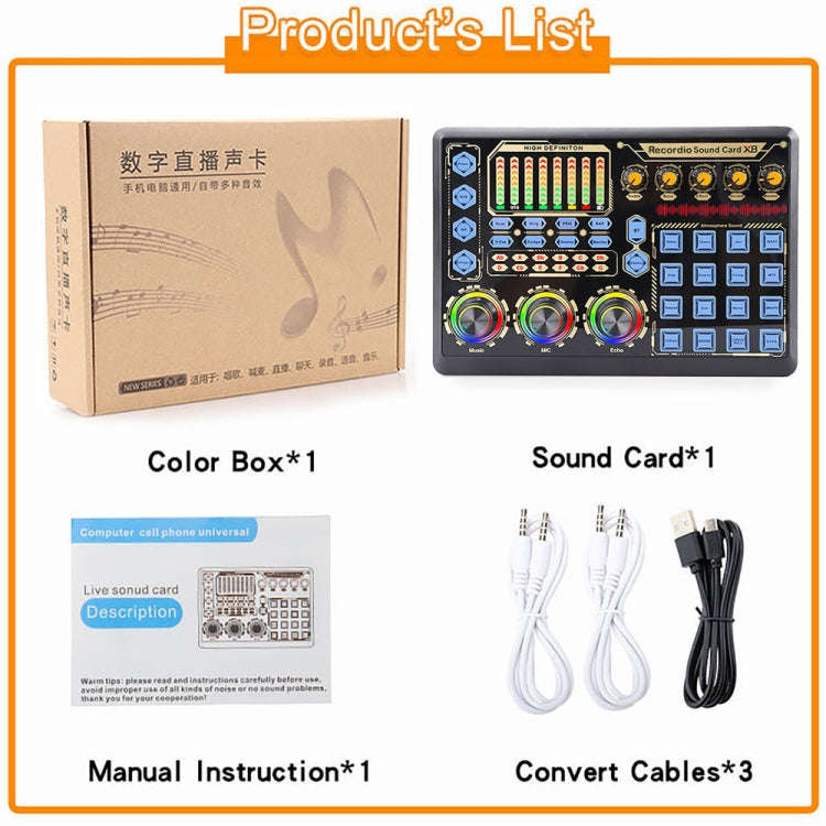 Live Microphone Equipment Sound Card, GAX-X8