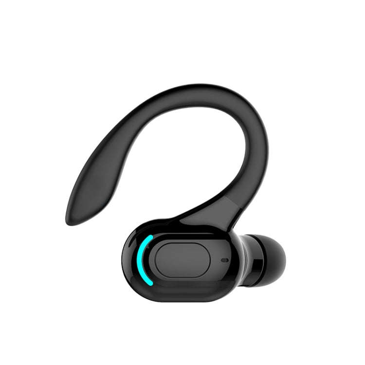 F8 Bluetooth 5.1 Ear-Mounted Stereo Wireless Sports Earphone, Single Earphone (Black), Single Ear...