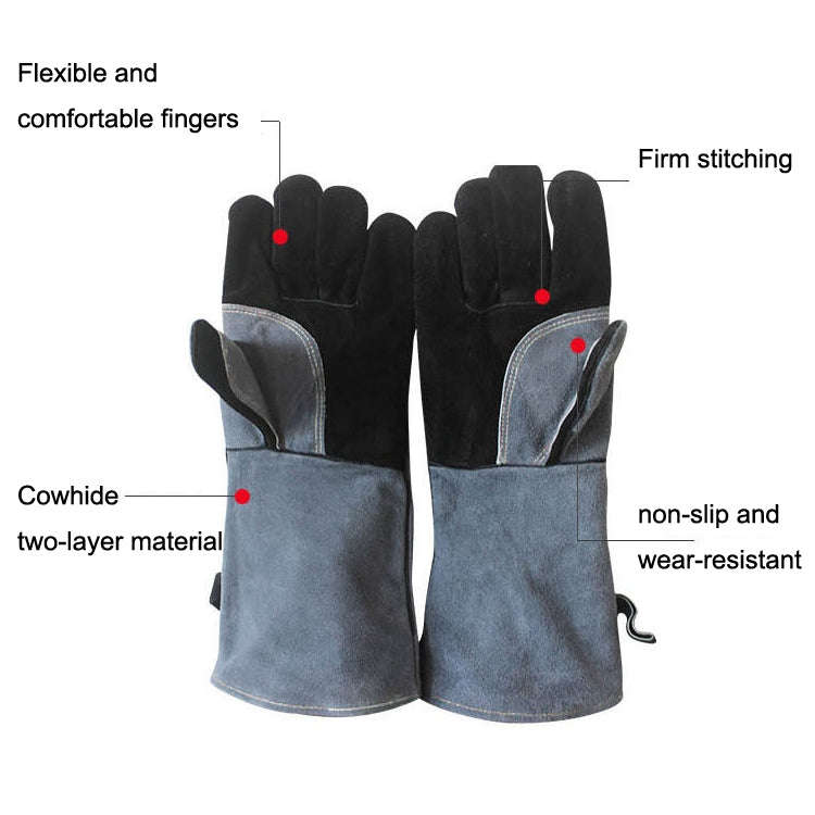 1 Pair JJ2001-1 Oven Microwave Baking Barbecue Insulation Gloves, Barbecue Insulation Gloves